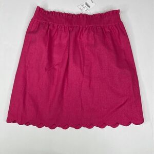 J.Crew Sidewalk Pockets Scalloped Edge Linen Mini Skirt Women's Pink Size 2 NWT